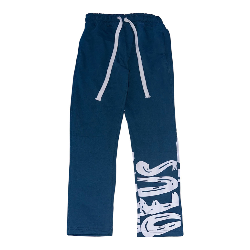 "Prosperity" Straight leg Joggers - Blue